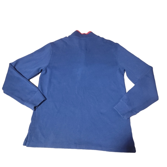 BOYS POLO RALPH LAUREN 1/4 ZIP PULLOVER NAVY BLUE SWEATER SIZE XL (18-20) COTTON - Picture 2 of 4